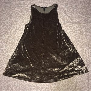 Forever 21 Large Olive Green Velvet tank top dress